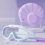 Maxbell Swimmer Glasses with Swim Cap Swimming Glasses Swim Eyewear Swimming Goggles Violet