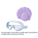 Maxbell Swimmer Glasses with Swim Cap Swimming Glasses Swim Eyewear Swimming Goggles Violet
