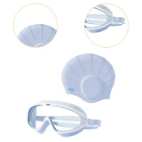 Maxbell Swimmer Glasses with Swim Cap Swimming Glasses Swim Eyewear Swimming Goggles Blue