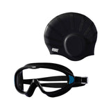 Maxbell Swimmer Glasses with Swim Cap Swimming Glasses Swim Eyewear Swimming Goggles Black
