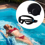 Maxbell Swimmer Glasses with Swim Cap Swimming Glasses Swim Eyewear Swimming Goggles Black