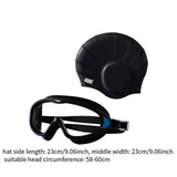 Maxbell Swimmer Glasses with Swim Cap Swimming Glasses Swim Eyewear Swimming Goggles Black