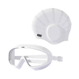 Maxbell Swimmer Glasses with Swim Cap Swimming Glasses Swim Eyewear Swimming Goggles White