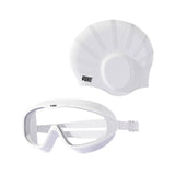 Maxbell Swimmer Glasses with Swim Cap Swimming Glasses Swim Eyewear Swimming Goggles White