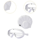 Maxbell Swimmer Glasses with Swim Cap Swimming Glasses Swim Eyewear Swimming Goggles White