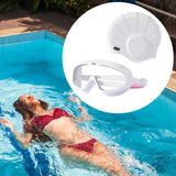 Maxbell Swimmer Glasses with Swim Cap Swimming Glasses Swim Eyewear Swimming Goggles White