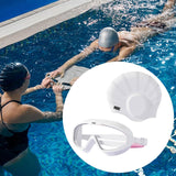 Maxbell Swimmer Glasses with Swim Cap Swimming Glasses Swim Eyewear Swimming Goggles White