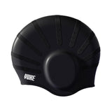 Maxbell Waterproof Swimming Hat Silicone Swim Cap for Women Men Pool Long/Short Hair Black