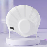 Maxbell Waterproof Swimming Hat Silicone Swim Cap for Women Men Pool Long/Short Hair White