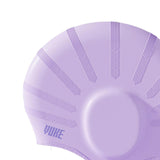 Maxbell Waterproof Swimming Hat Silicone Swim Cap for Women Men Pool Long/Short Hair Violet