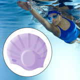 Maxbell Waterproof Swimming Hat Silicone Swim Cap for Women Men Pool Long/Short Hair Violet