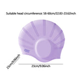 Maxbell Waterproof Swimming Hat Silicone Swim Cap for Women Men Pool Long/Short Hair Violet