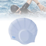 Maxbell Waterproof Swimming Hat Silicone Swim Cap for Women Men Pool Long/Short Hair Blue