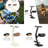 Maxbell Kids Bike Seat Metal Attachment Cycling Accessories Easy to Install Foldable Khaki