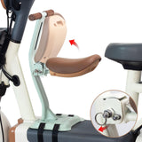 Maxbell Kids Bike Seat Metal Attachment Cycling Accessories Easy to Install Foldable Khaki
