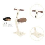 Maxbell Kids Bike Seat Metal Attachment Cycling Accessories Easy to Install Foldable Khaki