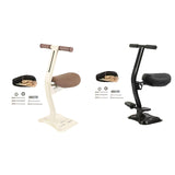 Maxbell Kids Bike Seat Metal Attachment Cycling Accessories Easy to Install Foldable Khaki
