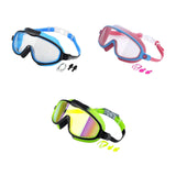 Maxbell Kids Swim Goggles Wide Vision Swim Glasses for Boys Girls Beach Water Sports Blue