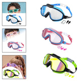 Maxbell Kids Swim Goggles Wide Vision Swim Glasses for Boys Girls Beach Water Sports Blue