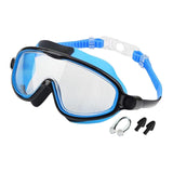 Maxbell Kids Swim Goggles Wide Vision Swim Glasses for Boys Girls Beach Water Sports Blue