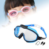 Maxbell Kids Swim Goggles Wide Vision Swim Glasses for Boys Girls Beach Water Sports Blue