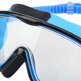 Maxbell Kids Swim Goggles Wide Vision Swim Glasses for Boys Girls Beach Water Sports Blue