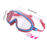 Maxbell Kids Swim Goggles Wide Vision Swim Glasses for Boys Girls Beach Water Sports Pink Blue