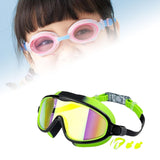 Maxbell Kids Swim Goggles Wide Vision Swim Glasses for Boys Girls Beach Water Sports Green Black