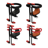 Maxbell Child Bike Seat Heavy Duty Carbon Steel for Electric Bike Padded Sponge Seat Black Full Enclosure