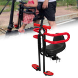 Maxbell Child Bike Seat Heavy Duty Carbon Steel for Electric Bike Padded Sponge Seat Black with Handlebar