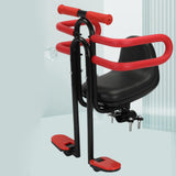 Maxbell Child Bike Seat Heavy Duty Carbon Steel for Electric Bike Padded Sponge Seat Black with Handlebar
