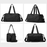 Maxbell Gym Bag Wear Resistant Portable Travel Duffel Bags for Picnic Hiking Clothes Black