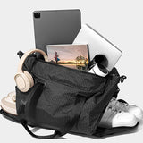 Maxbell Gym Bag Wear Resistant Portable Travel Duffel Bags for Picnic Hiking Clothes Black