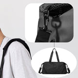 Maxbell Gym Bag Wear Resistant Portable Travel Duffel Bags for Picnic Hiking Clothes Black