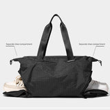 Maxbell Gym Bag Wear Resistant Portable Travel Duffel Bags for Picnic Hiking Clothes Black