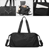 Maxbell Gym Bag Wear Resistant Portable Travel Duffel Bags for Picnic Hiking Clothes Black