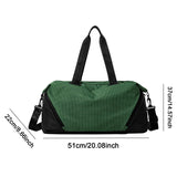 Maxbell Gym Bag Wear Resistant Portable Travel Duffel Bags for Picnic Hiking Clothes Green