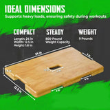 Maxbell Wooden Fitness Board Rectangle Exercise Board for Full Body Workout Home Gym