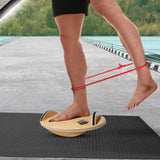 Maxbell Wooden Balance Board Exerciser Non Slip Rocker Board for Workout Sports Yoga