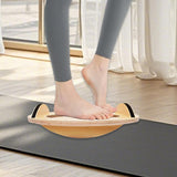Maxbell Wooden Balance Board Exerciser Non Slip Rocker Board for Workout Sports Yoga