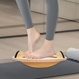 Maxbell Wooden Balance Board Exerciser Non Slip Rocker Board for Workout Sports Yoga
