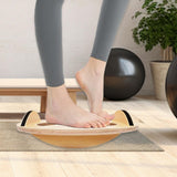 Maxbell Wooden Balance Board Exerciser Non Slip Rocker Board for Workout Sports Yoga