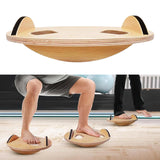 Maxbell Wooden Balance Board Exerciser Non Slip Rocker Board for Workout Sports Yoga