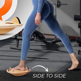 Maxbell Wooden Balance Board Exerciser Non Slip Rocker Board for Workout Sports Yoga