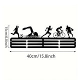 Maxbell Medal Hanger for Sports Race Runner Gymnastics Plaques Awards Ribbon Display 40x15cm