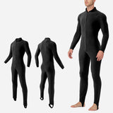 Maxbell Thermal Underwear Comfortable with Foot Strap Keep Warm Front Zip Base Layer XXL