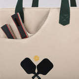 Maxbell Pickleball Tote Bag Outdoor Sports Bag Multifunction Table Tennis Bag Beige