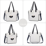 Maxbell Pickleball Tote Bag Outdoor Sports Bag Multifunction Table Tennis Bag White