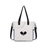 Maxbell Pickleball Tote Bag Outdoor Sports Bag Multifunction Table Tennis Bag White