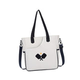 Maxbell Pickleball Tote Bag Outdoor Sports Bag Multifunction Table Tennis Bag White